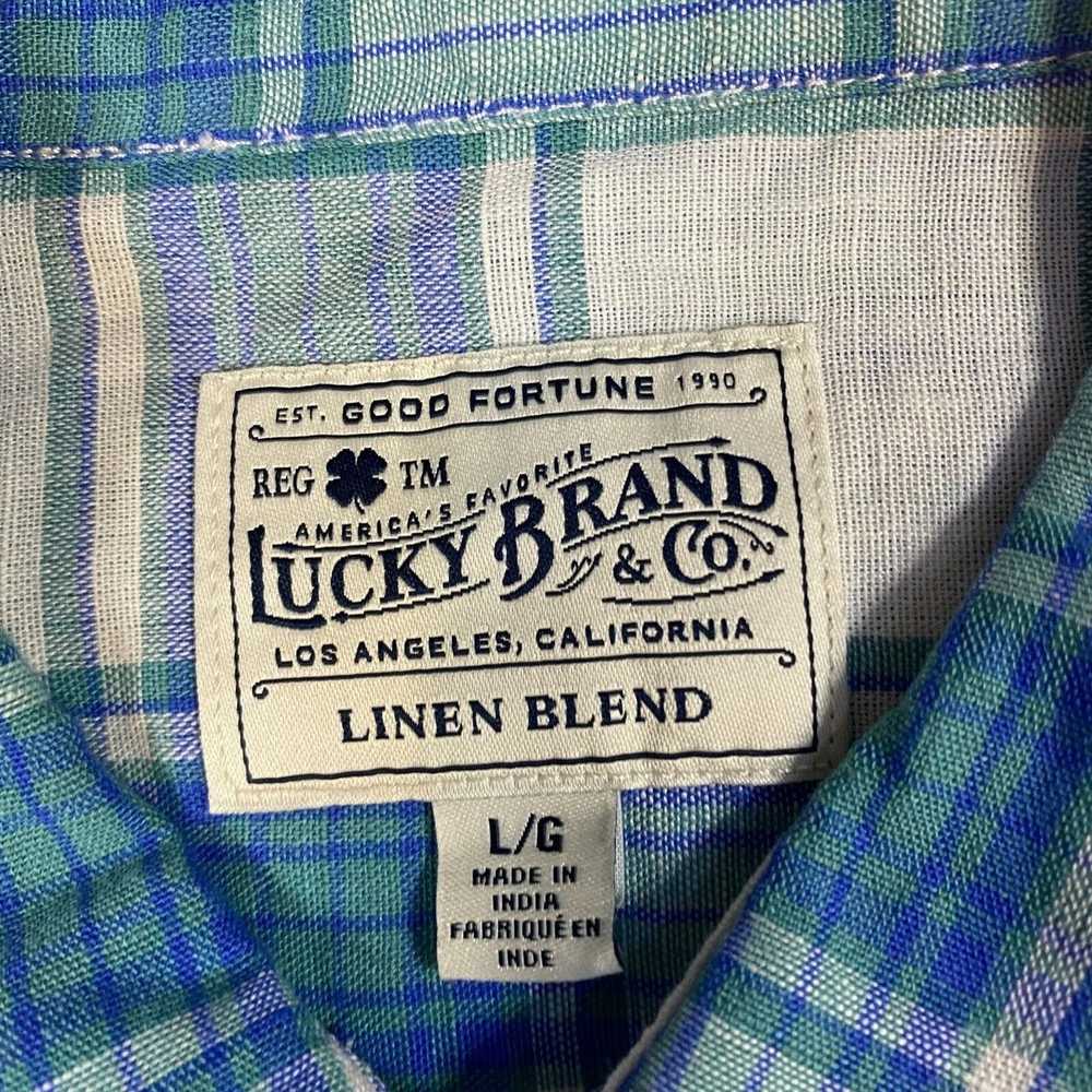 Lucky Brand Lucky Brand Mens Shirt L Blue Plaid S… - image 5