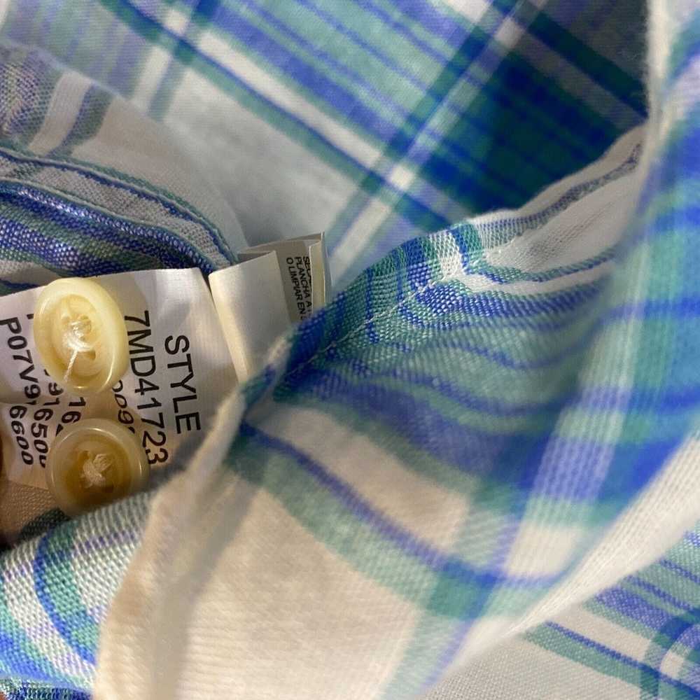 Lucky Brand Lucky Brand Mens Shirt L Blue Plaid S… - image 6