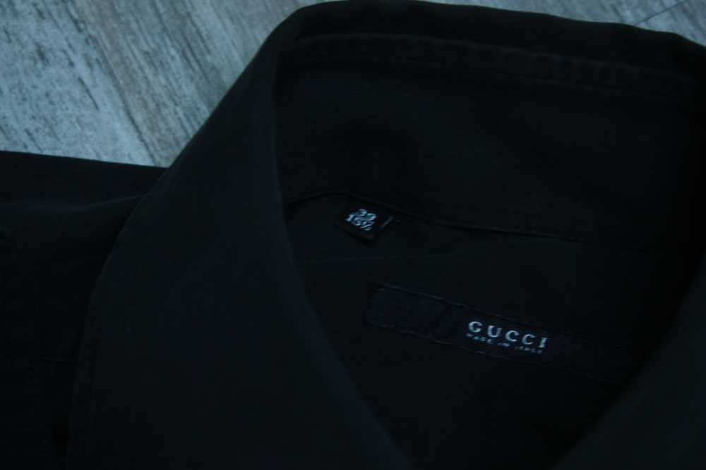 Gucci Gucci Classic Black Shirt Vintage 39.15-1/2 - image 2