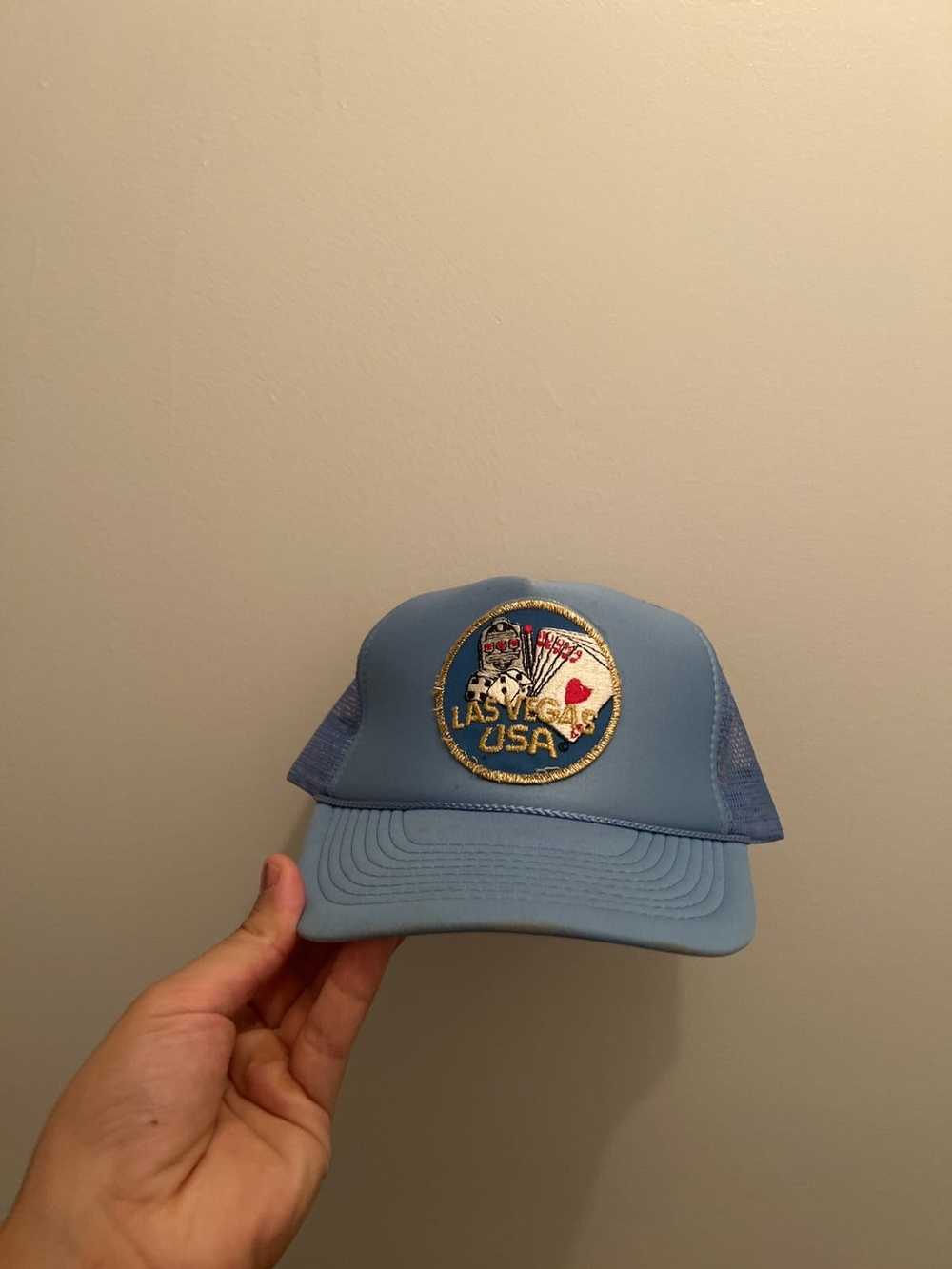 Vintage Powder blue Las Vegas trucker - image 1