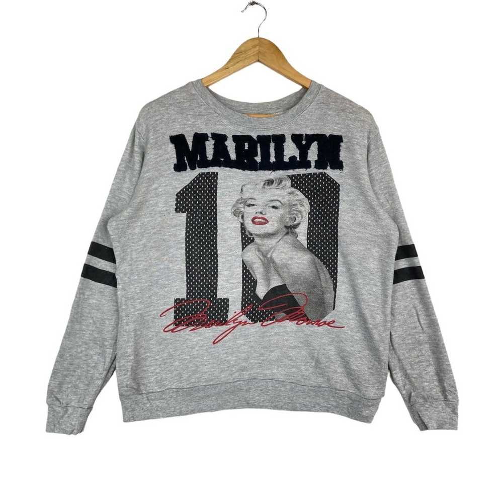 Monroe Merilyn Monroe Sweatshirt Big Logo Pullove… - image 1