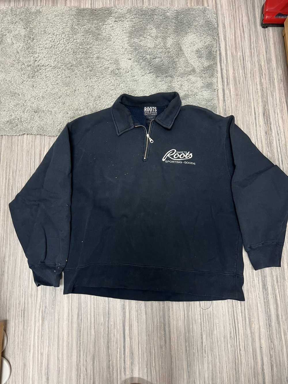 Roots Vintage Navy Roots Quarter Zip - image 1