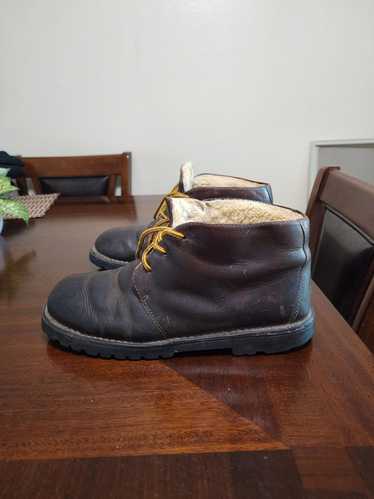 Ugg Ugg Vintage Leather Brown Boots Sheepskin Line