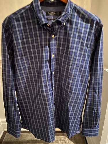 Nautica Nautica Tailored-Fit Blue Button Down, LAR