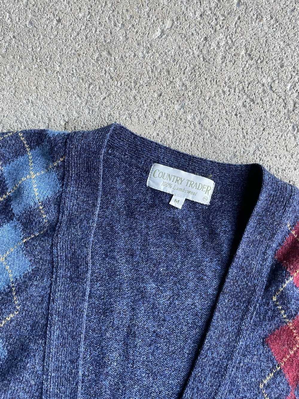 Streetwear Vintage lambs wool patterned cardigan - image 4