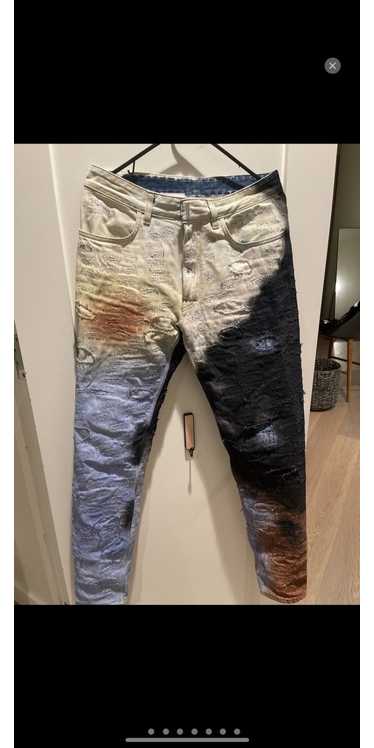 GIVENCHY Slim-Fit Tapered Distressed Tie-Dyed Jeans for Men