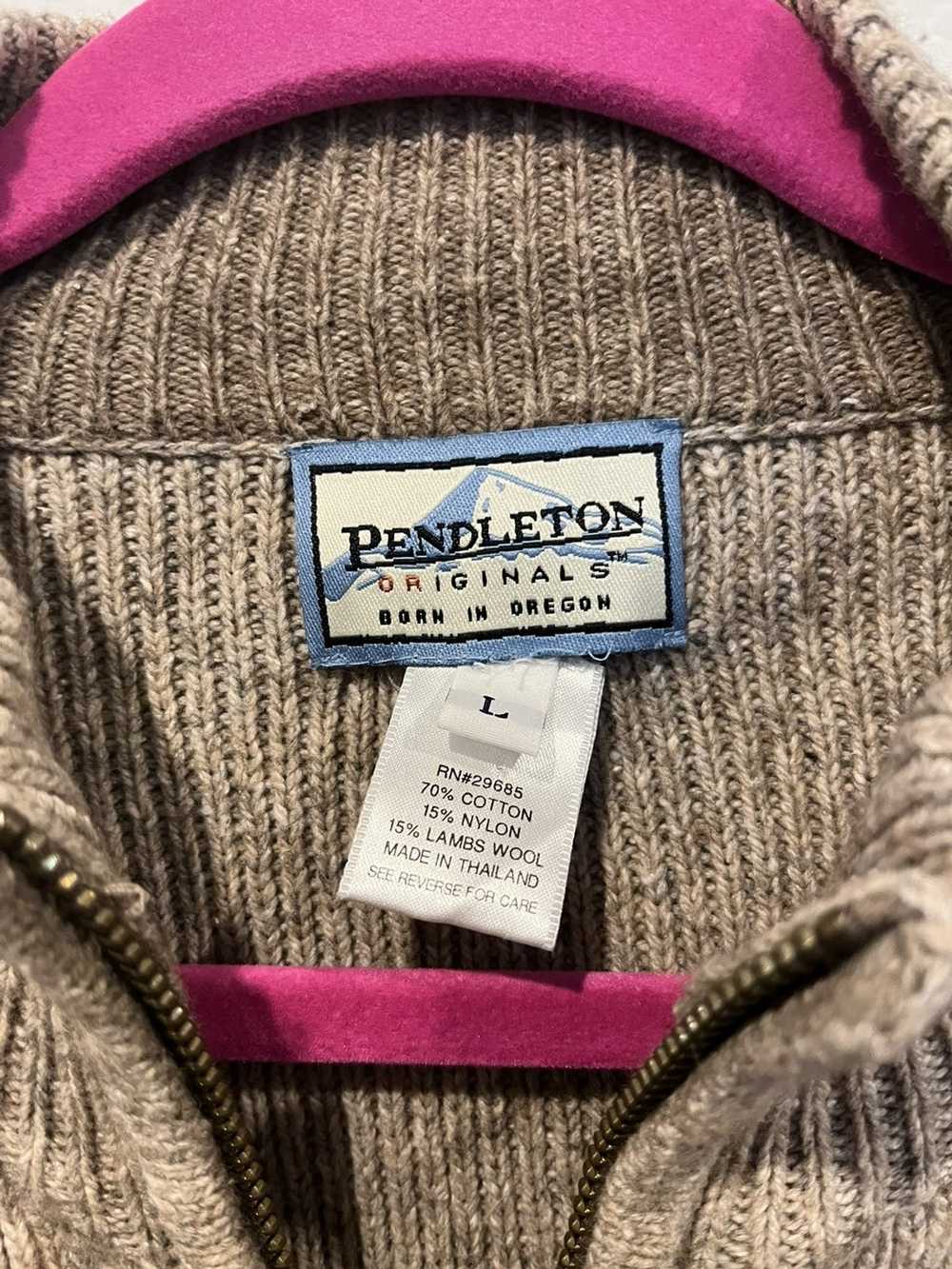 Pendleton Women’s Pendleton Zip-up Beige Sweater … - image 2