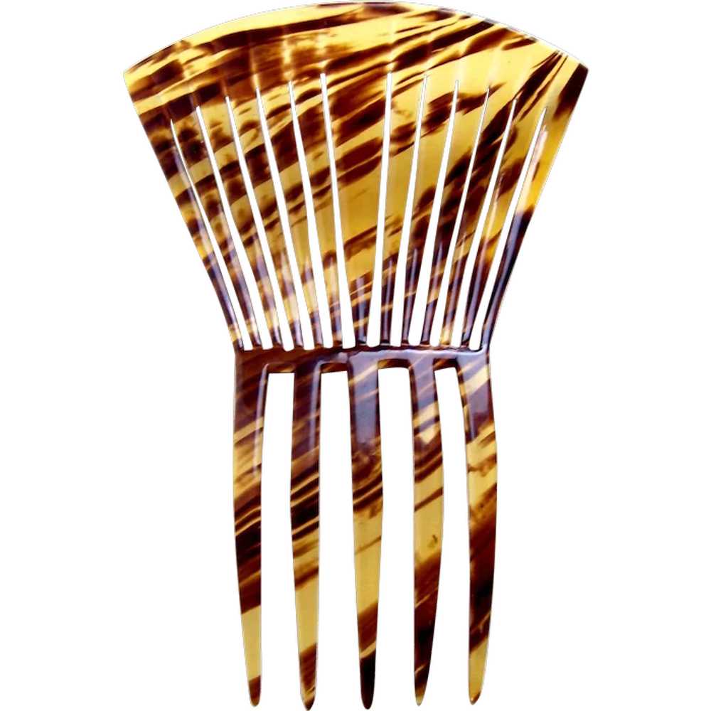 Art Deco hair comb faux shell Spanish style hair … - image 1