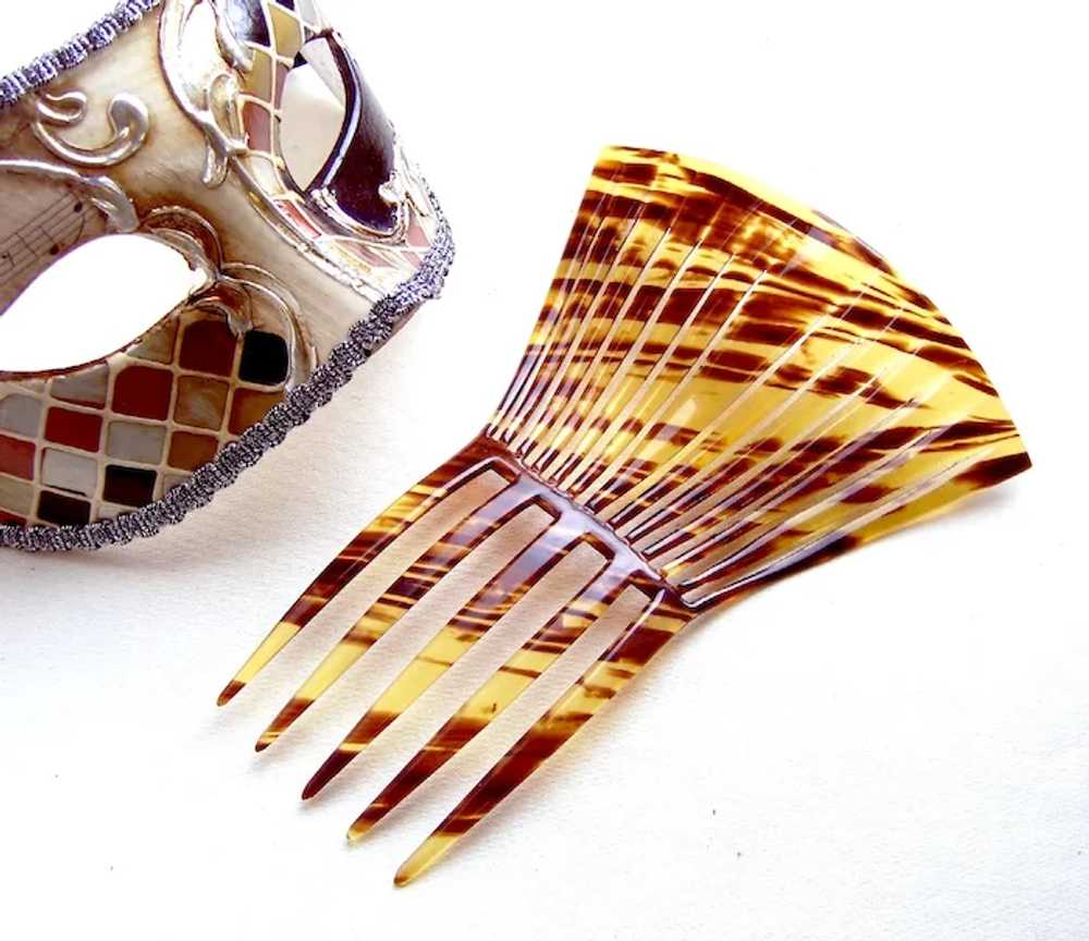 Art Deco hair comb faux shell Spanish style hair … - image 2