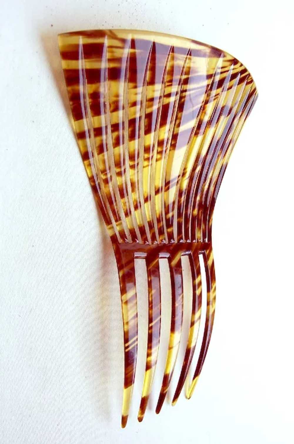 Art Deco hair comb faux shell Spanish style hair … - image 7