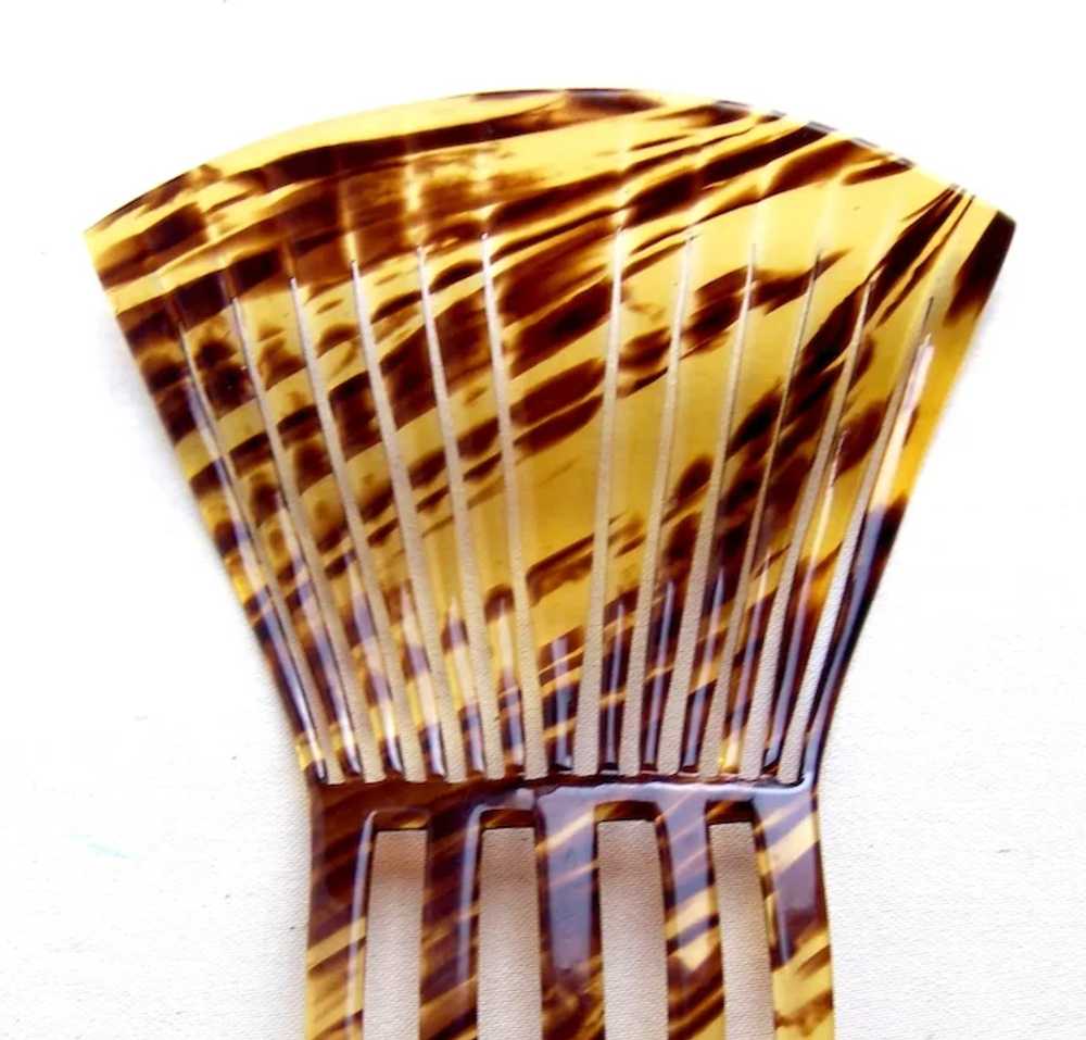 Art Deco hair comb faux shell Spanish style hair … - image 9