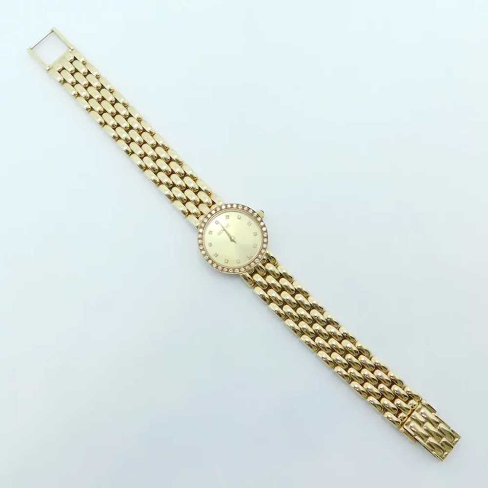 Solid 14K Yellow Gold Ladies Geneve Quartz Watch … - image 3