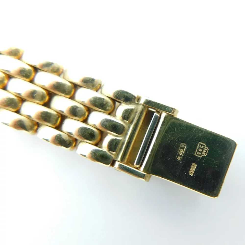 Solid 14K Yellow Gold Ladies Geneve Quartz Watch … - image 6
