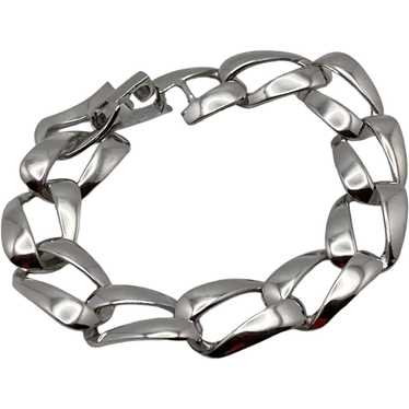 Italian Modernist Sterling Silver Link Bracelet