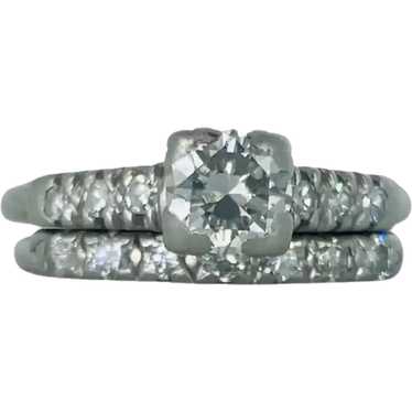 Antique 1.00 Total Carat Weight Diamonds Engageme… - image 1
