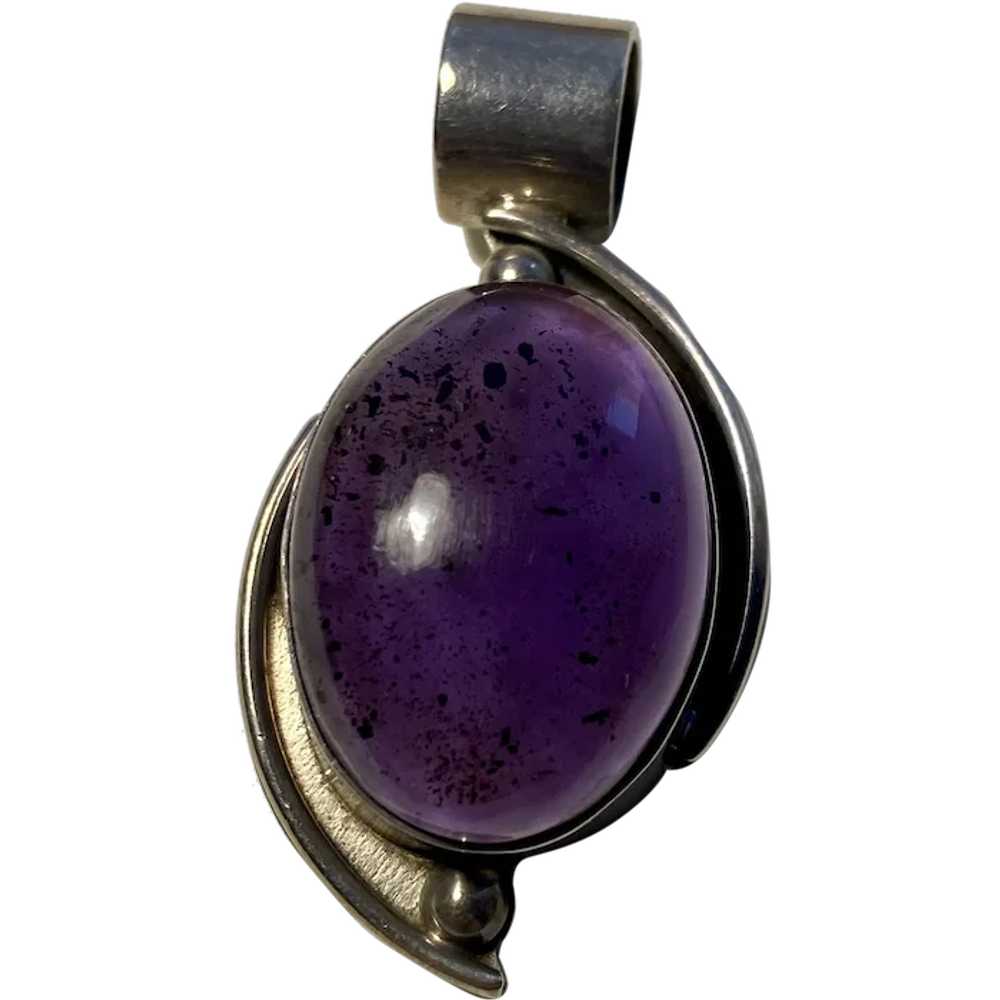 Mexican Silver Sterling and Purple Resin Statemen… - image 1