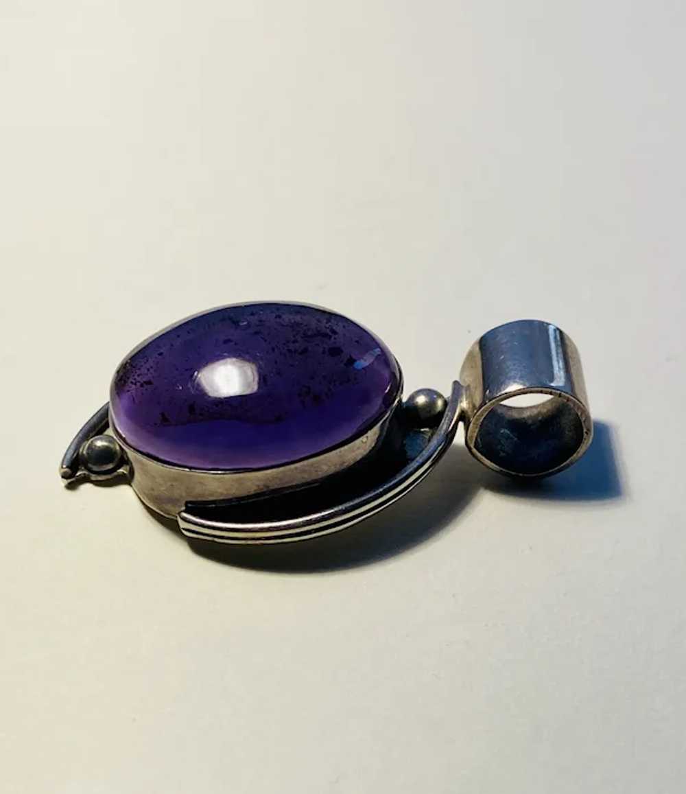 Mexican Silver Sterling and Purple Resin Statemen… - image 2