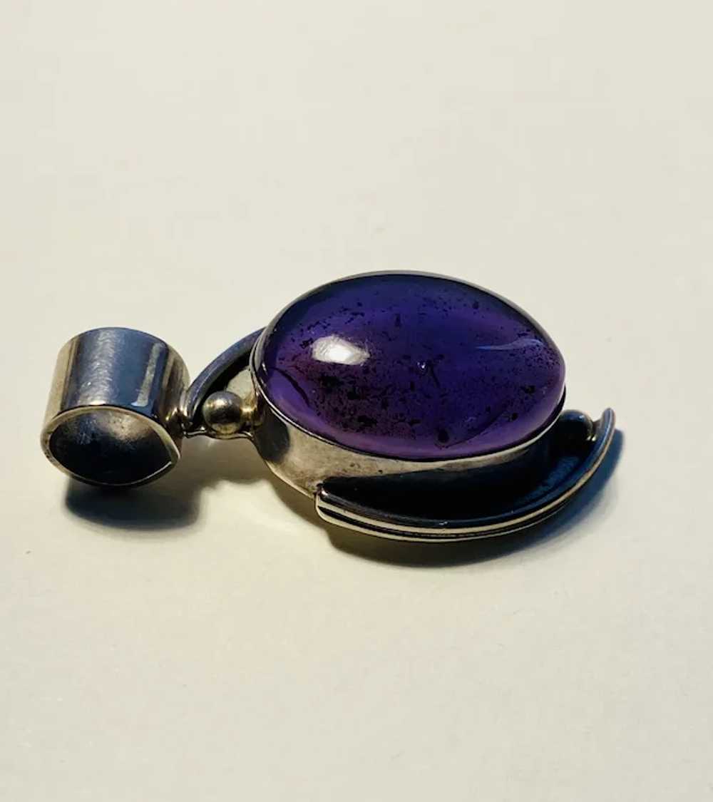 Mexican Silver Sterling and Purple Resin Statemen… - image 3