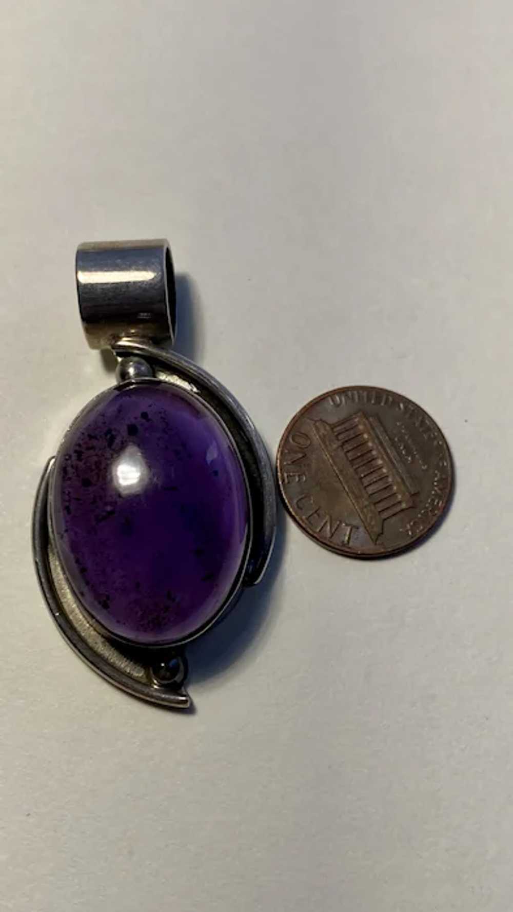 Mexican Silver Sterling and Purple Resin Statemen… - image 4