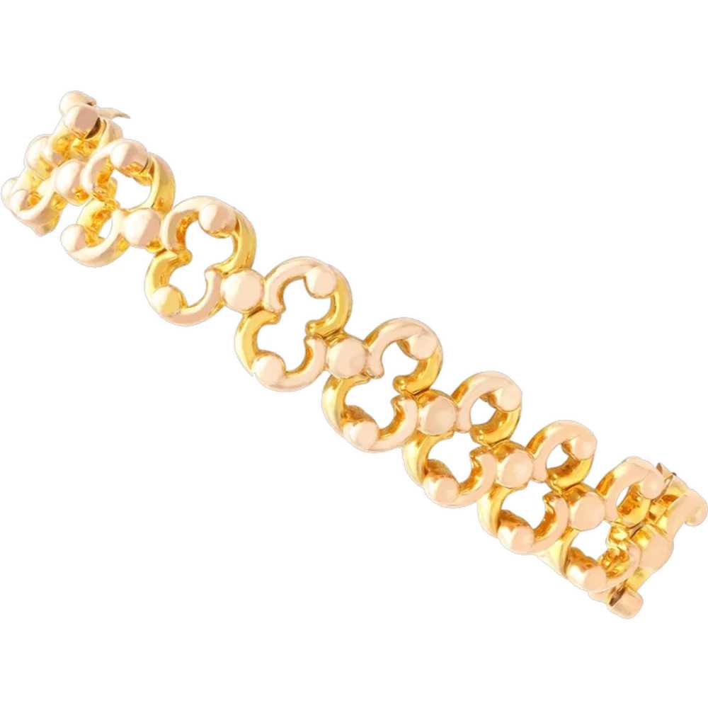 Antique 9ct Yellow and Rose Gold Expandable Brace… - image 1