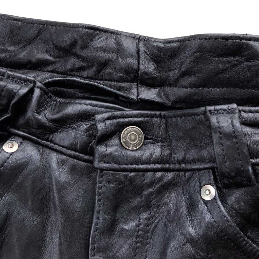 Leather × Made In Usa × Schott SCHOTT N.Y.C Black… - image 7