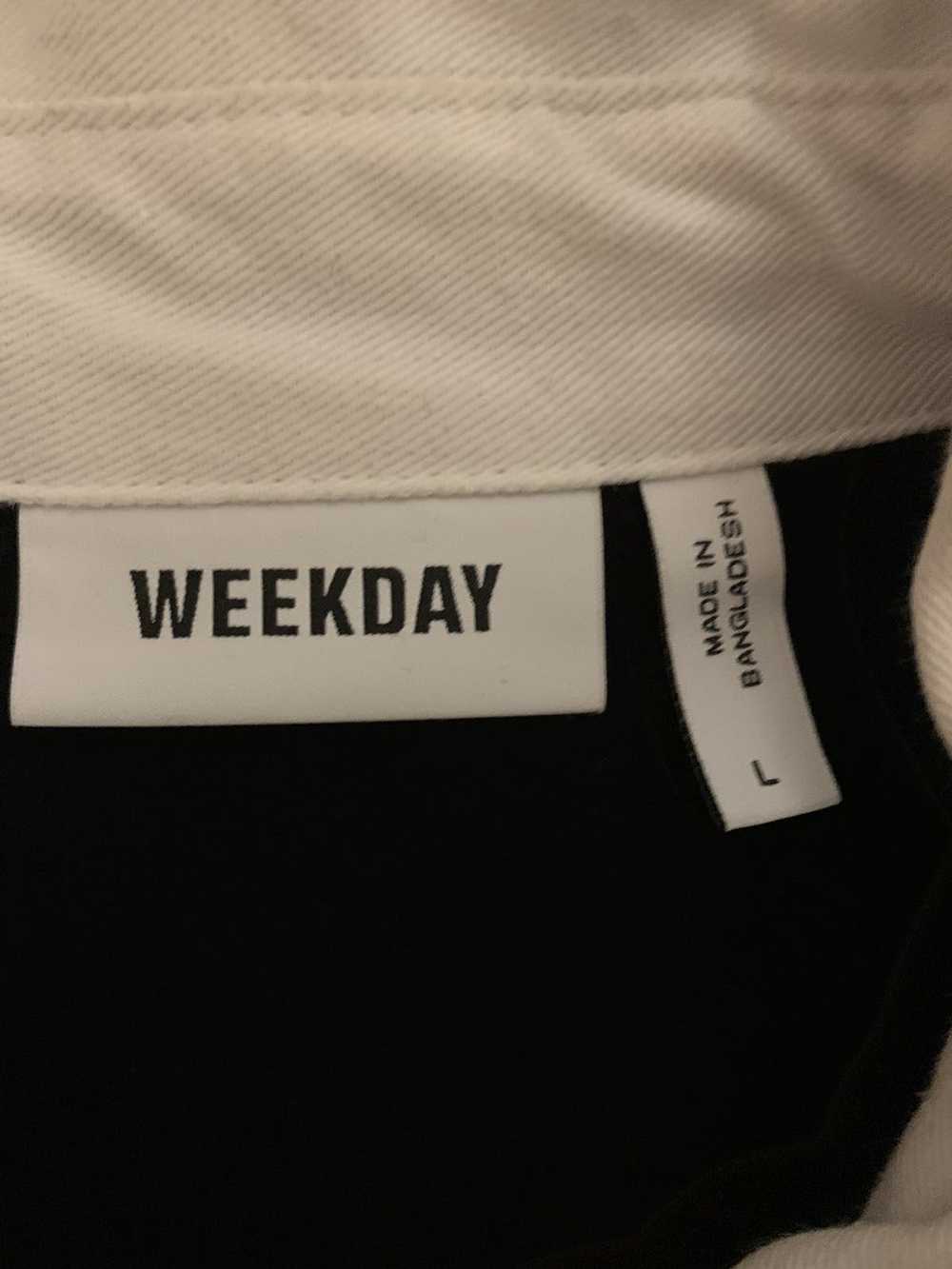 Weekday Collard Sweatshirt Black and White Weekday - image 3