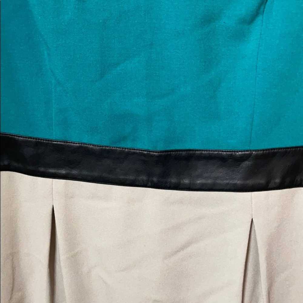 Other Kensie color block dress teal faux leather M - image 9