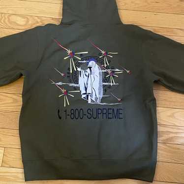 Supreme 1-800 Hooded Sweatshirt Dark Olive