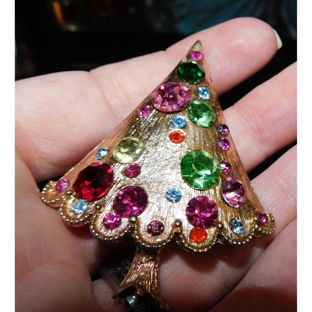 Other Vintage Stylized Christmas Tree Brooch - image 4