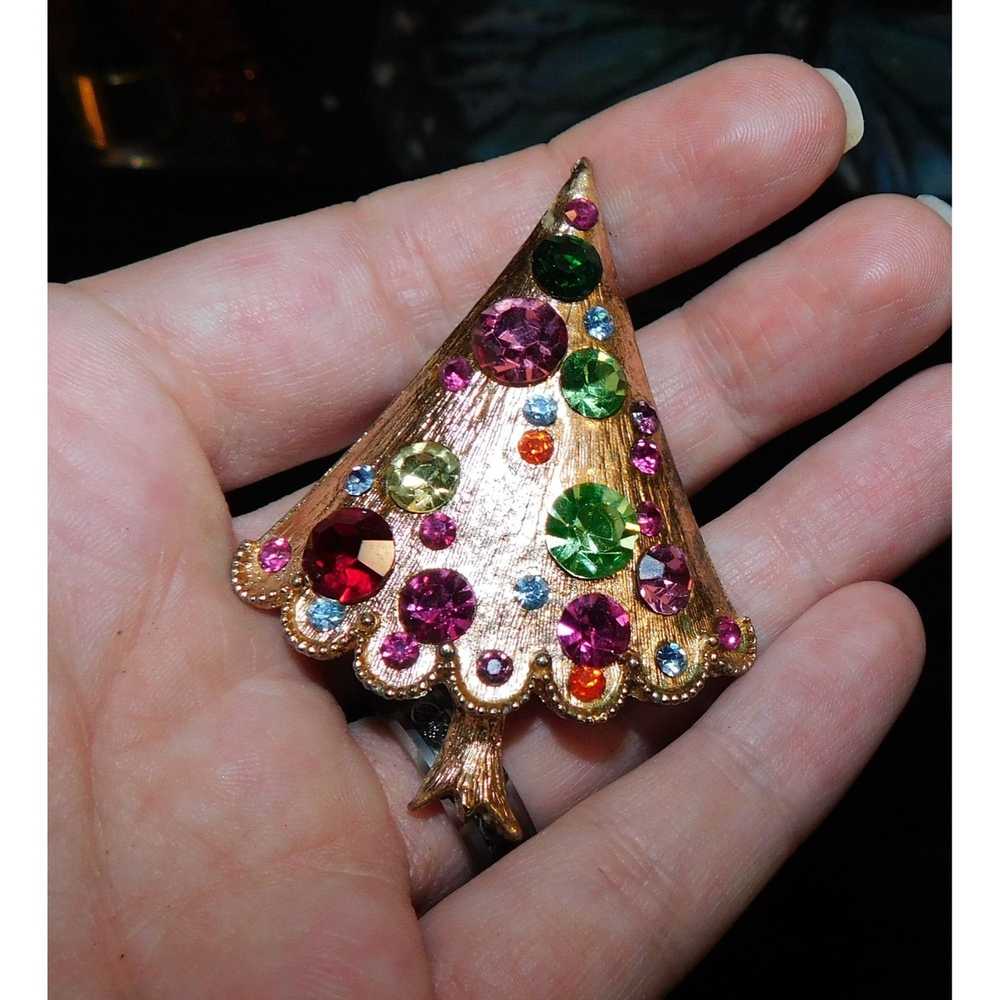 Other Vintage Stylized Christmas Tree Brooch - image 5