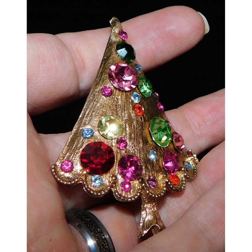 Other Vintage Stylized Christmas Tree Brooch - image 7