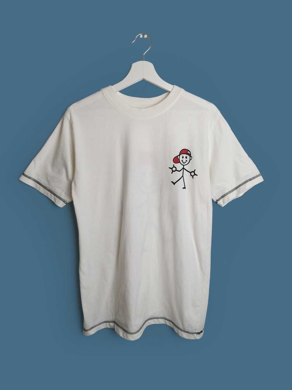 Vintage Vintage 90's Cartoon Stickman Doodle T-sh… - image 2