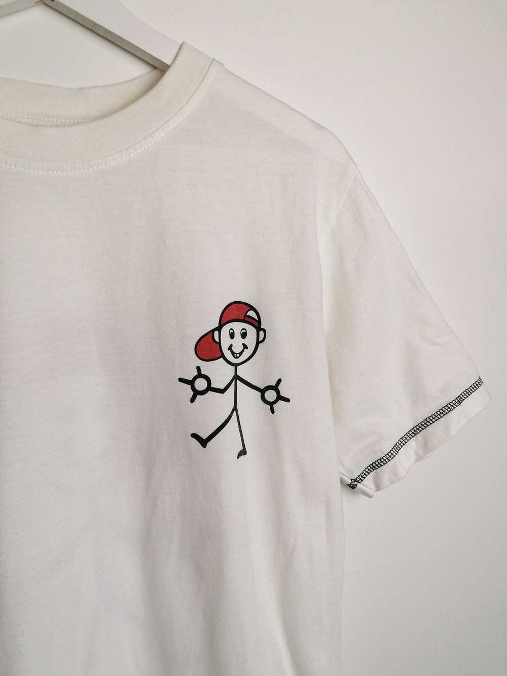 Vintage Vintage 90's Cartoon Stickman Doodle T-sh… - image 3