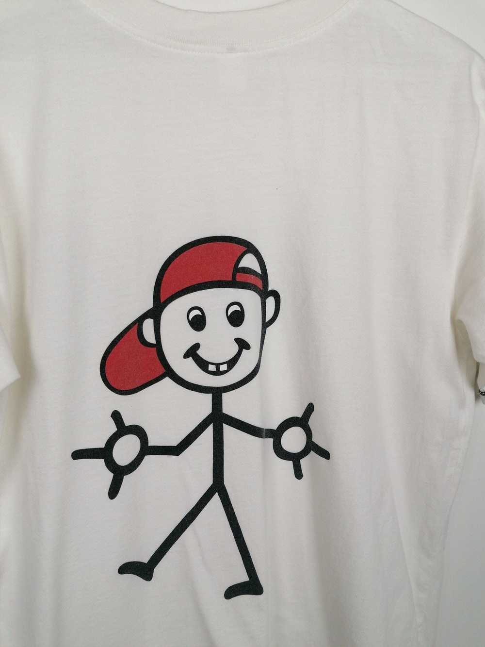 Vintage Vintage 90's Cartoon Stickman Doodle T-sh… - image 4