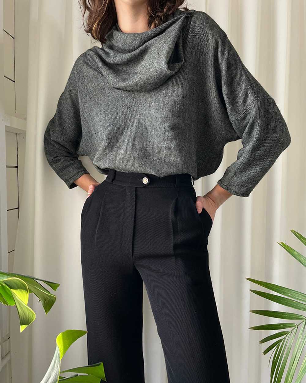 80s Draped Cowl Top - image 1