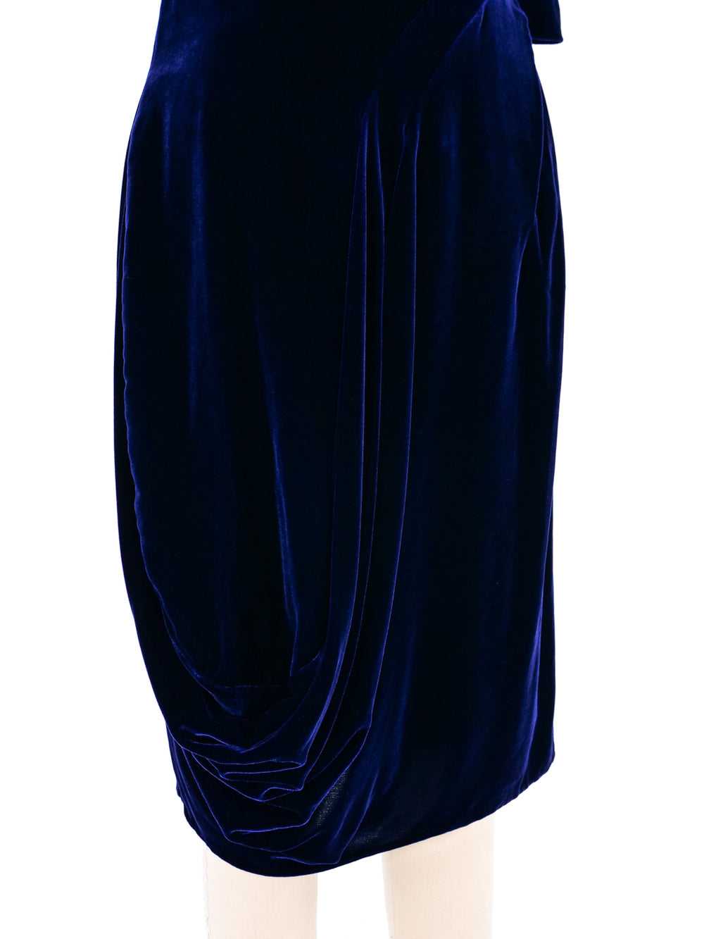 Alexander McQueen Draped Velvet Dress - image 4