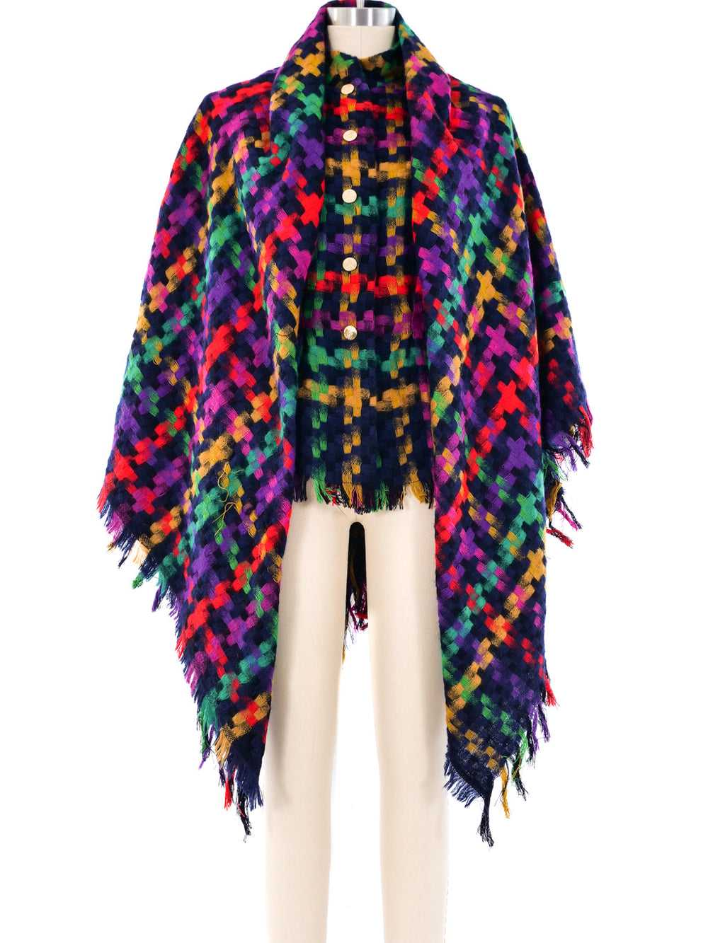 Pauline Trigere Woven Blazer with Scarf - image 2