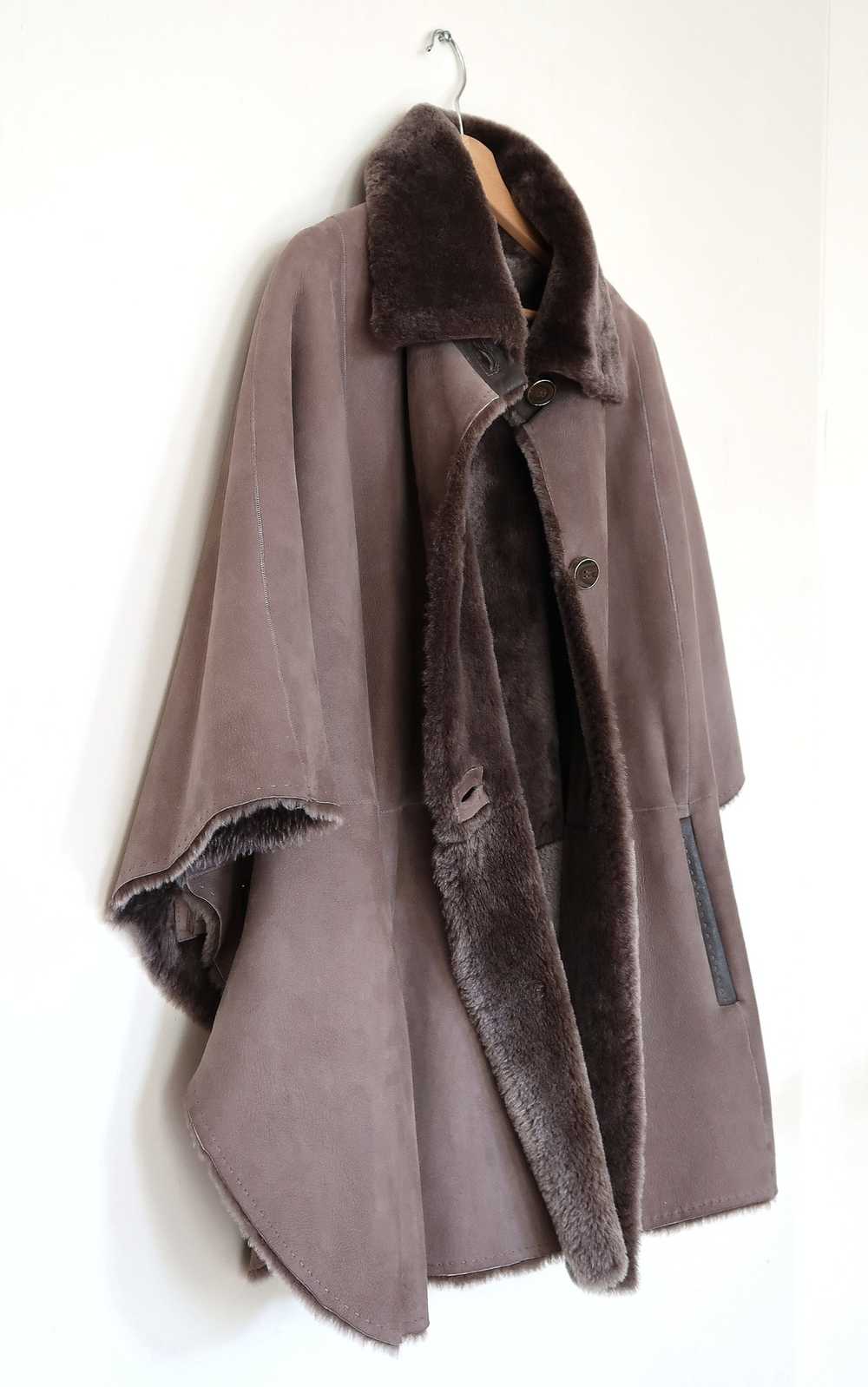 Escada Sport Suede Lamb Leather Women Cape Coat P… - image 5