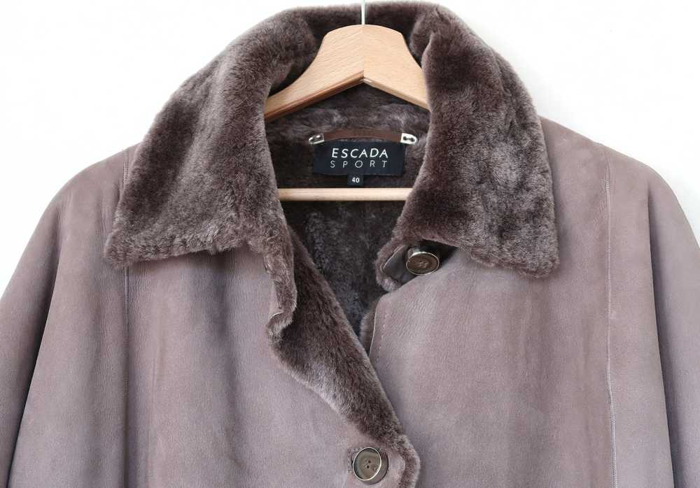 Escada Sport Suede Lamb Leather Women Cape Coat P… - image 7