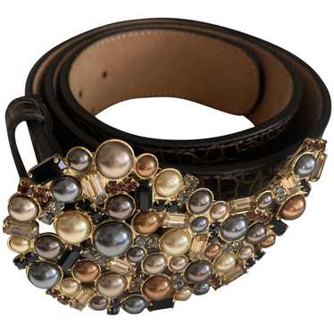 ETRO leather buckle belt - Brown