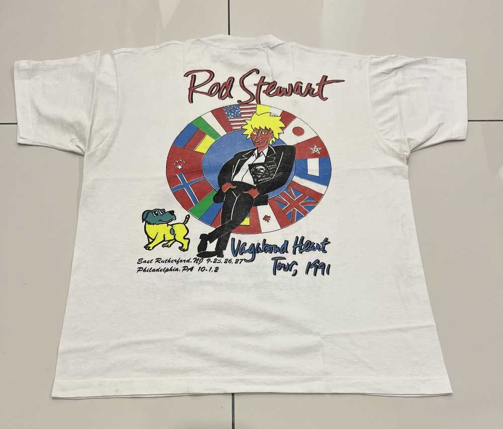 Band Tees × Vintage Vintage Rod Stewart Vagabond … - image 2