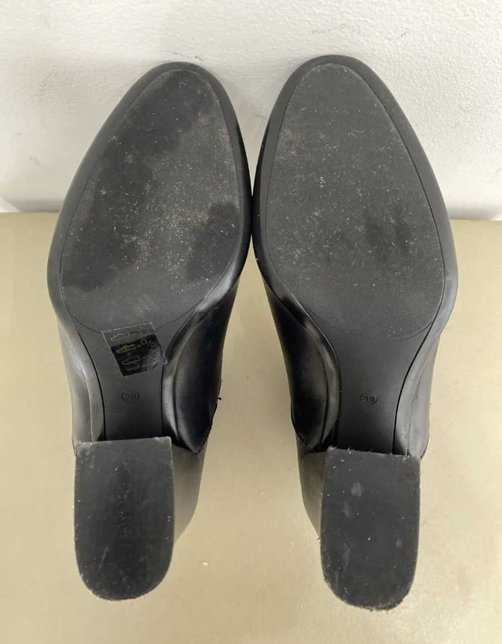 Designer Italian Black High Heel Ankle Bootie Sz … - image 3