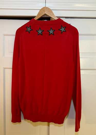 Givenchy Red Givenchy Star Embroidered Crewneck