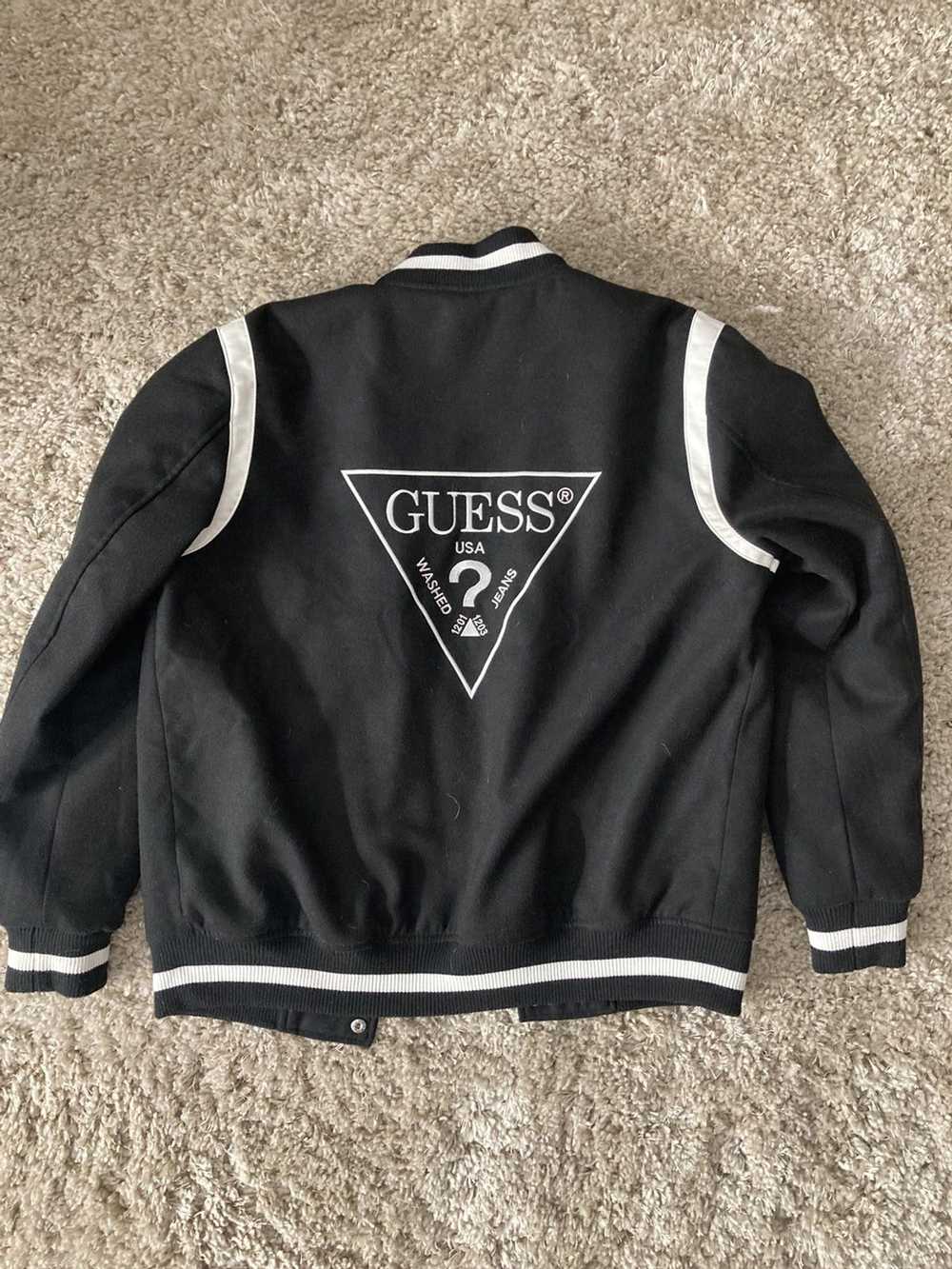 Guess × Vintage Guess Bomber Jacket Embroided Vin… - image 3