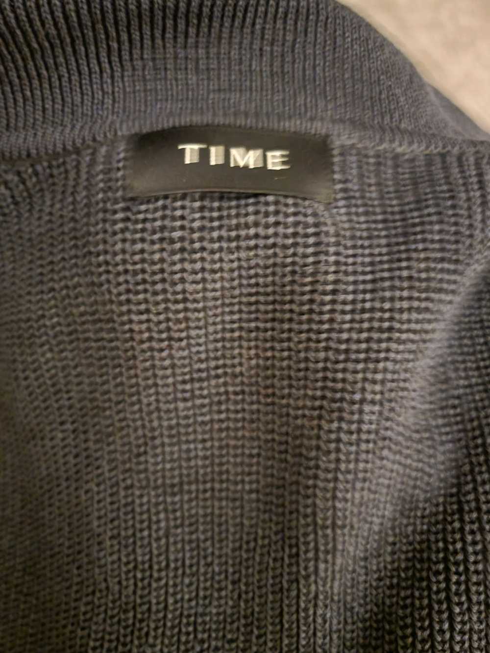 Time Homme Collar Rib Knit Collar Cardigan - image 7