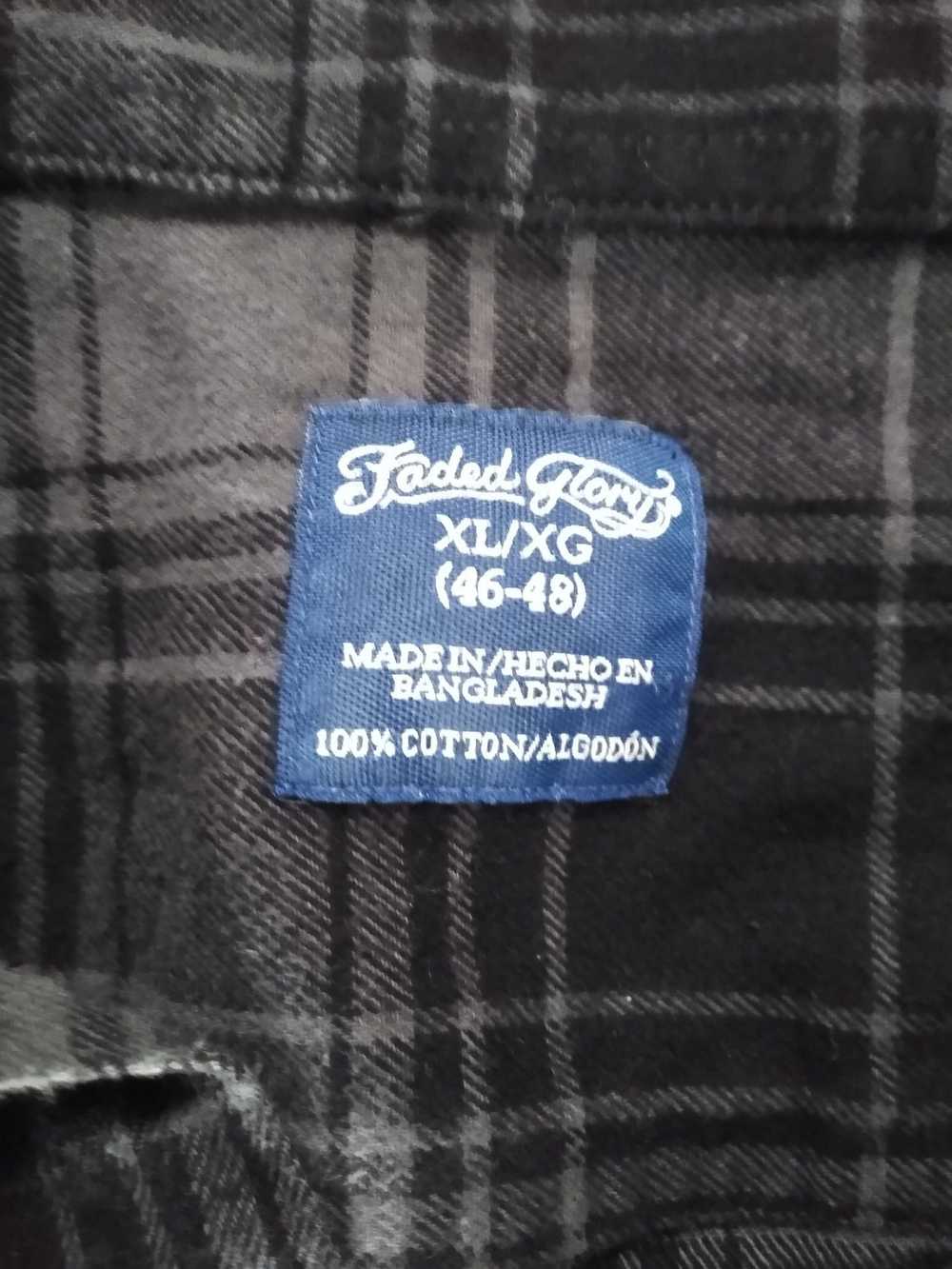Faded Glory Vintage Faded Glory Black Flannel Men… - image 3