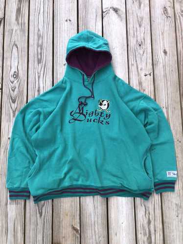 Mighty Ducks “sewn On” Hooded Sweatshirt Medium 22