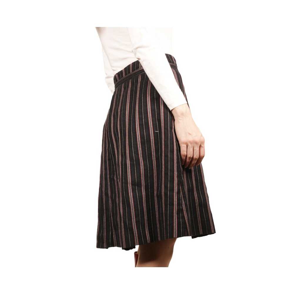 Cacharel Tapestry Pleated A Line Midi Skirt Navy … - image 2