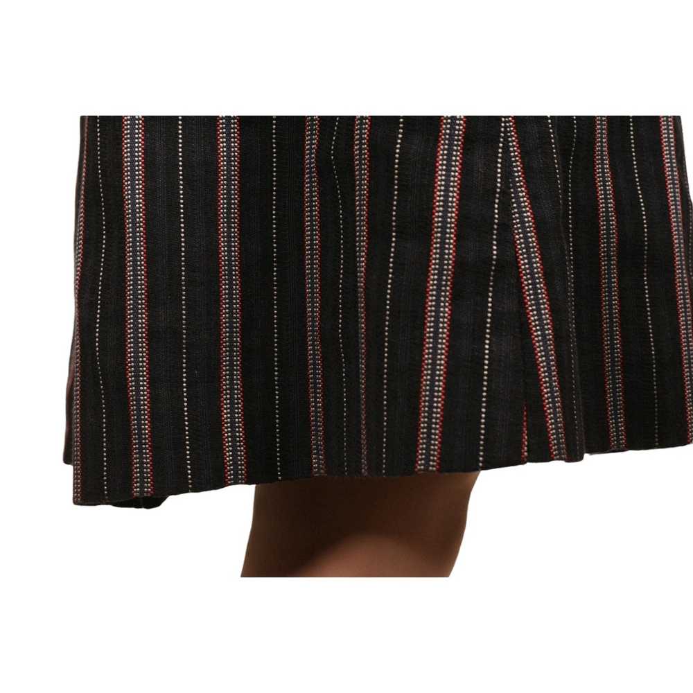 Cacharel Tapestry Pleated A Line Midi Skirt Navy … - image 8