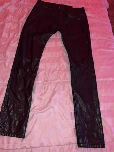 GORGEOUS VINTAGE GAP BROWN BOOTCUT LEATHER PANTS WOMEN'S SIZE 1